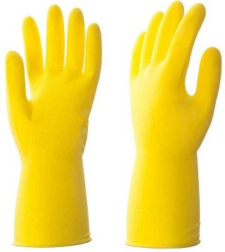 Перчатки латексные HQ Profiline сверхпрочные желтые (размер 7, S)