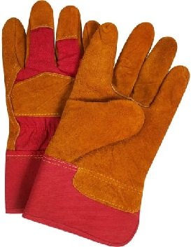 Перчатки утепленные комбинированные из спилка (толщина 1,2 мм) и плотной х/б ткани